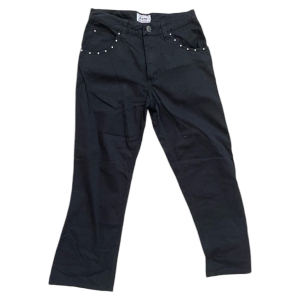 JR-S.COM STUDDED BLACK JEANS PANTS-Women’s Size 3/4